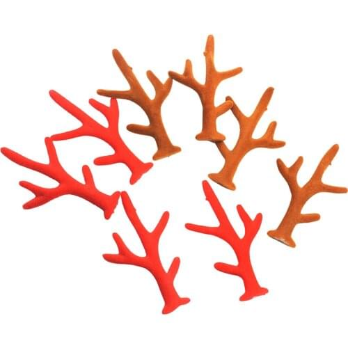 8x Festival Celebrating Ornaments Sewing Crafts Accessory Xmas Theme Reindeer Elk Antlers Embellishment take photo prop