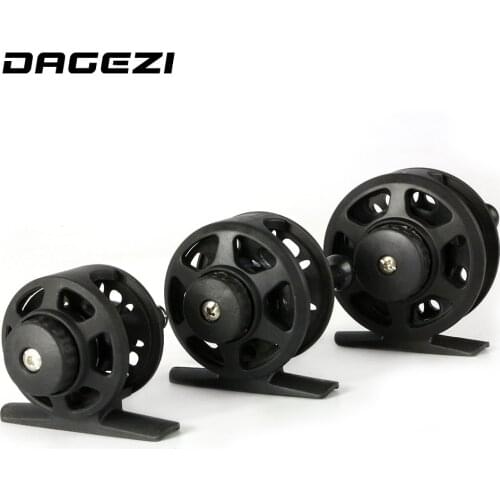 DAGEZI ultra-light 3 size ice fishing Reel black Plastic fishing wheel 1BB ratio 1:1 fly fishing reel Fishing Tackle
