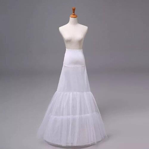 Fishtail Lady Waist Bag Hip Bride Wedding Dress Petticoat Long White Slip Underskirt
