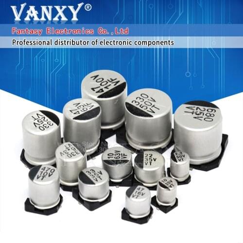 10PCS Electrolytic capacitor 16v1000uf 10*10mm SMD aluminum electrolytic capacitor 1000uf 16v