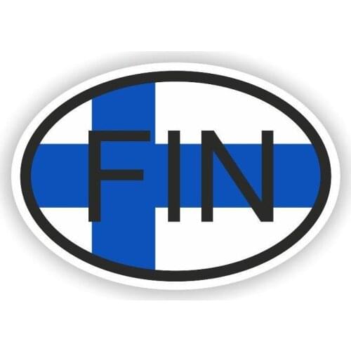 14.4CM*9.6CM Creative Finland FIN Car Sticker Funny Decal Country Code PVC
