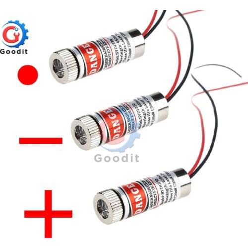 3-5V Adjustable Beam 650nm 5mW Red Point / Line / Cross Laser Module Head Glass Lens Focusable Industrial Class