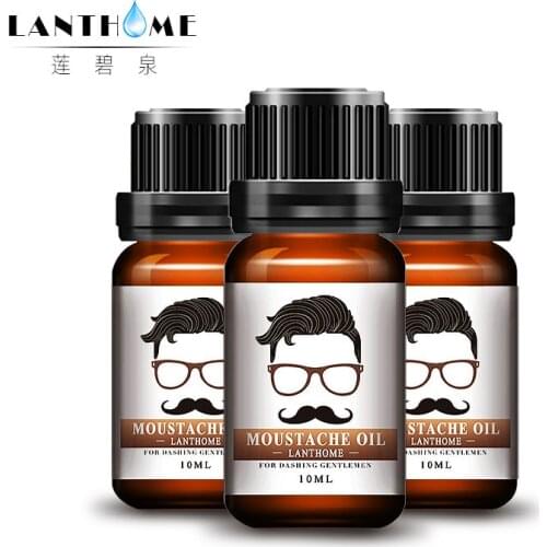 3pcs Lanthome Shape Beard Grooming Moustache Oil Beard Products Beard Oil And Conditioner Healthy Moisturizing Styling Smoothing