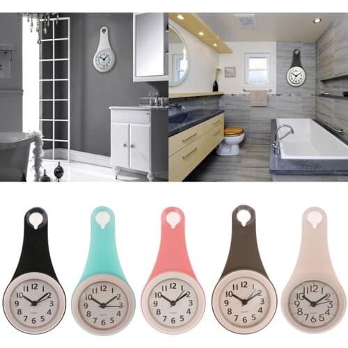 4'' Waterproof VV Clock Decorative Battery Operated Shower Suction