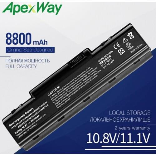 Apexway laptop battery Aspire 5241 5300 5338 5541 5542 5734Z 5735 5737Z 5738 5740 BT.00607.068 LC.AHS00.001 LC.BTP00.012 MS2219