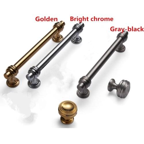 American PVD Zinc Alloy Drawer Handles Dresser Knobs Kitchen Cabinet Handles
