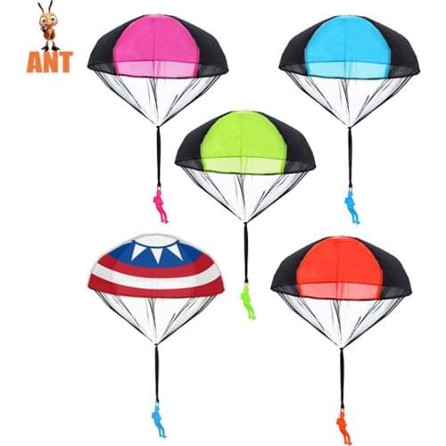 Hand Throw Parachute Outside Funny Toys Game Educational Toys For Children Fly Parachute Sport Mini Soldier Toys