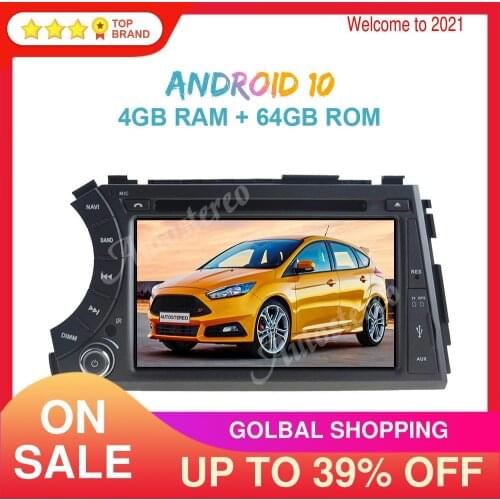 Android 10 4GB+64GB Car DVD Player GPS Navigation for Ssangyong Kyron Actyon Micro Kyron 2005+ Car Auto Radio Multimedia Player