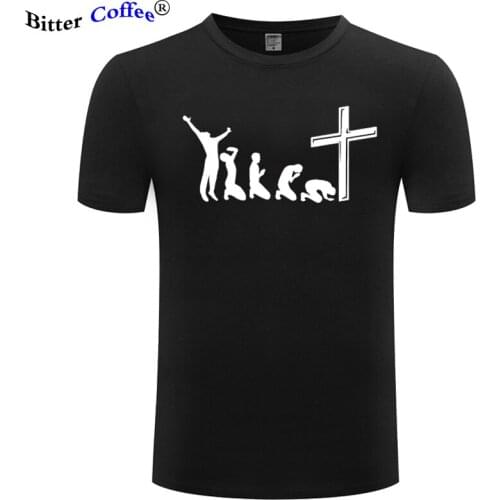 God is Love Jesus is Wonderful Team Jesus Evolution Real Men Pray T Shirt Christian Shirt Jesus Religious Faith Hot Sale T-Shirt