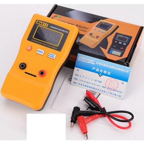 Digital Auto Ranging Capacitance Meter 0.01pF to 470000uF Electronic Capacitor Tester With Pair Test Probe