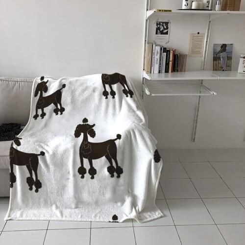 Home Soft Blankets Bulldog Teddy Bear Black Adult Children Bedroom Bed Sofa Throw Blankets Office Warm Air Conditioning Quilt