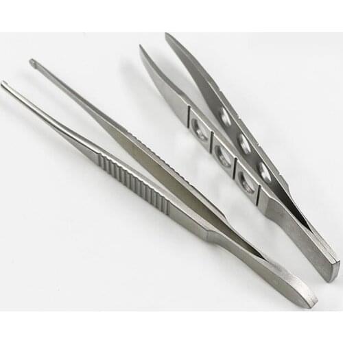 Shi Qiang round head eyelash tweezers 9 cm tweezers three-hole flat head tweezers eyebrow clip eyebrow tweezers eyebrow tweezers