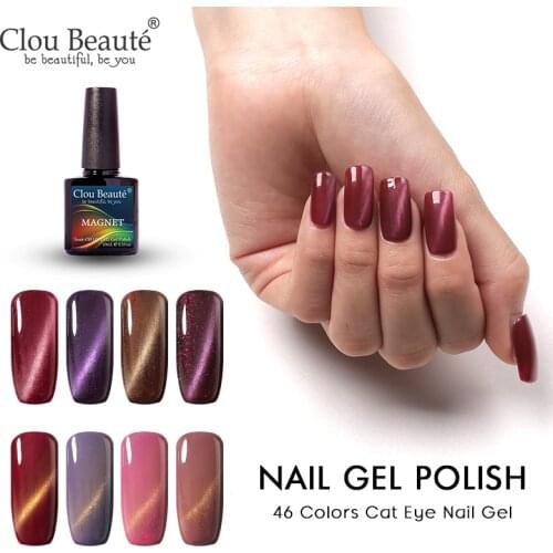 Clou Beaute 10ml Cat Eye Gel Nail Polish Nude Pink Color Gel Polish Soak Off Gel Varnish Lacquer Nail Art Vernis Semi Permanant