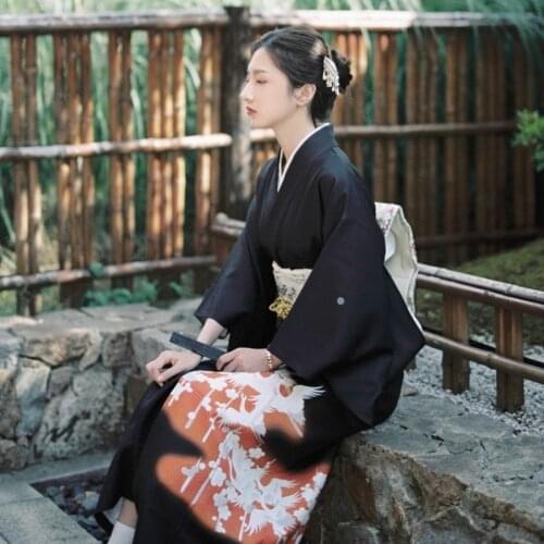 Traditional Japanese Kimonos Costume Kimono Cosplay Japanese Kimono Yukata Women Clothes Female Obi Haori Japanese Cosplay 11205