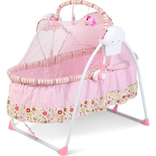 100cm lenght baby crib shaker electric baby cradle intelligent swing bouncer automatic folding baby bed newborn rocking chair