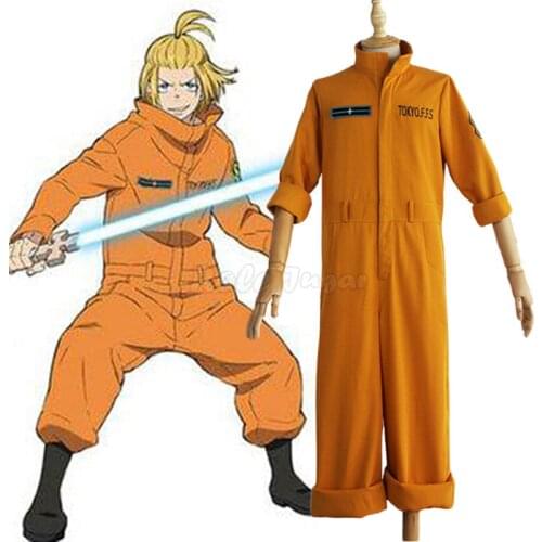 Anime Shinra Kusakabe Cosplay Costume For Men Women Fire Force Enen no Shouboutai Jumpsuit Rompers Uniform S-3XL C81K161