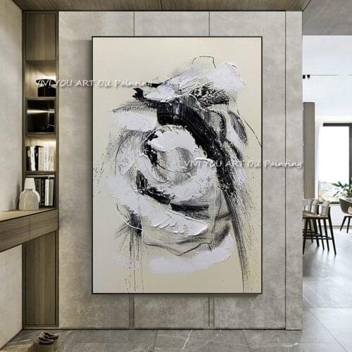Hot Selling Aritist 100% handmade Thick oil painting Large Abstract Canvas Art Oil Painting For Living Room wall