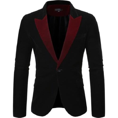 Blazer Men 2020 New High Quality Mens Fashion Casual Color Contrast Single-button Slim Mens Boutique Mens Blazer