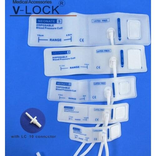 Disposable blood pressure cuff TPU film coat for neonate single tube