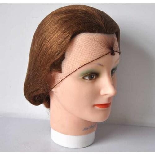 Whole sale 1000pcs hairnet 5mm nylon hair nets invisible disposable hair net 20inch five color beard cover