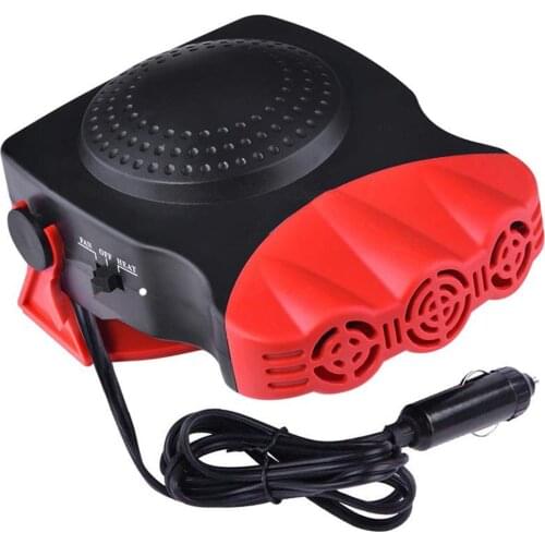 12V 150W Portable Three Holes Car Heating Cooling Fan Heater Defroster Demister SUV Vehicle Warmer Fan Dryer Driving Defogger