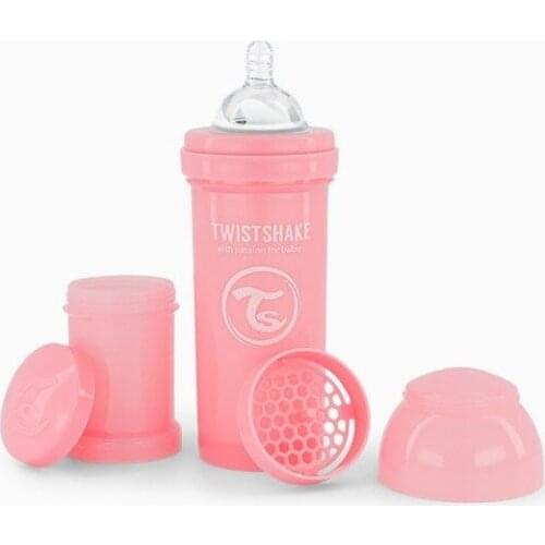 TWISTSHAKE BIBERÓN ANTICÓLICO ROSA +2 MESES 260 ML