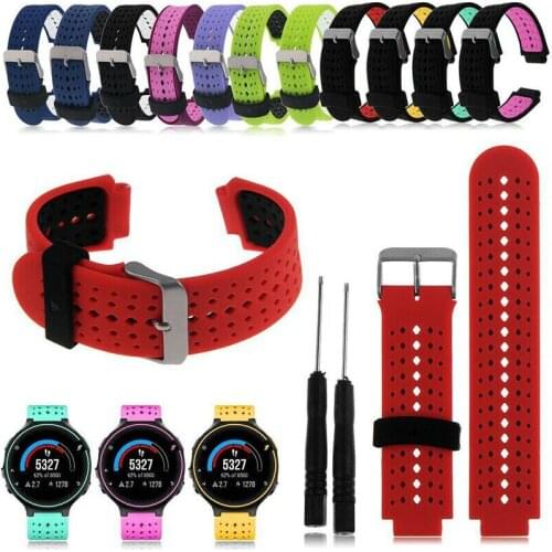 Outdoor Sport Smart Wristwatch Replacement Band Silicone Watch Strap for Garmin Forerunner 220 230 235 620 630 735XT