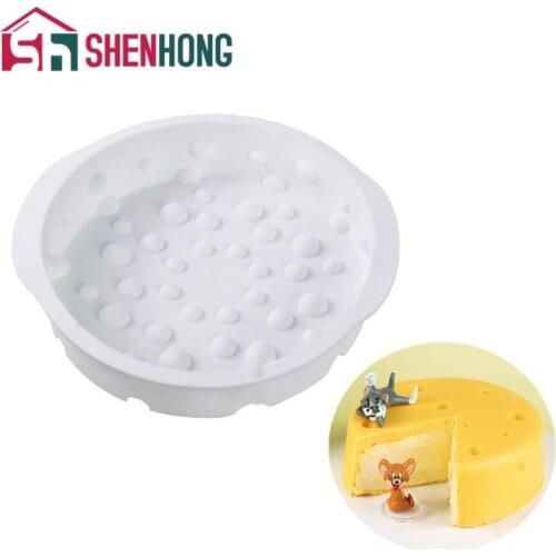 SHENHONG 4/6/8 Inch Non-stick Silicone Round Cheese Cake Mold Kitchen Bakeware Mousse Desserts Baking Pan Tools Muffin Pastry