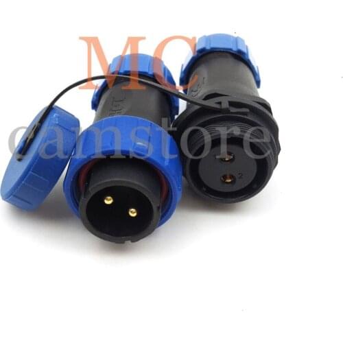 SP21 2 3 4 5 pins waterproof connector, aviation power cable connections, screw crimp cable to cable connector plug socket