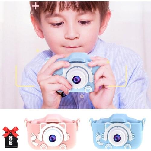 Small Lightweight Kid Mini Cartoon Camera 2 Inch LCD Screen Rechargeable Camcorder 3000 Photos Taken Continuously For Outdoor