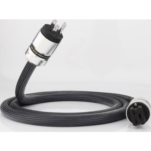 High Quality D503 US AC Power Cord Power Cable with Gold Plated P080 Power Plug US AC Mains Cord Hifi Power Iine for amplifier