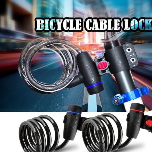 Bike Cable Lock Bicycle Wire Anti-theft Tool Bicycle Supplies Universal Lock Bike Security Lock With Stainless Steel Cable Coil