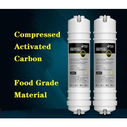 10 Inch Korean Quick Connect Filter CTO 1/4'' Compressed Coconut Shell Activated Carbon Water Purifier Cartridge Reverse Osmosis