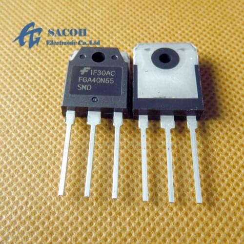 10Pcs FGA40N65SMD or FGA40N65 40N65 TO-3P 40A 650V Power IGBT Transistor