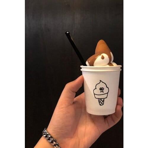 100pcs Net Red disposable ice cream cup 250ml coffee paper cup thick milk tea juice drinking cups party supplies favors cups