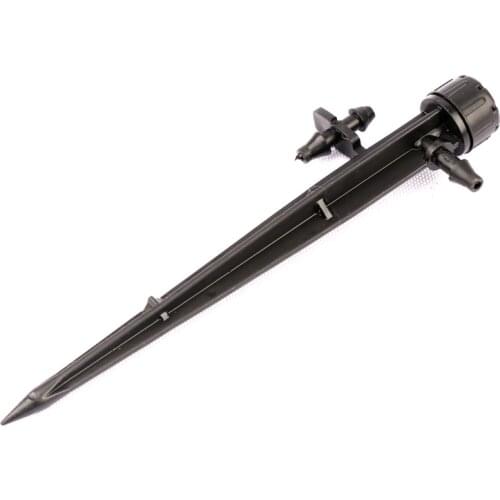 12pcs 360 Degree Inserted Ground Sprinkler Black Adjustable 8 Hole Scattering Spray Nozzles Garden Drip Irrigation Water Emitter