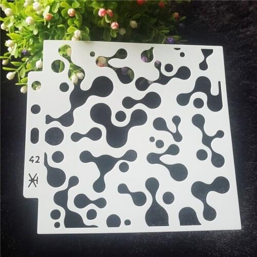 13*14cm magic ring Cover templat scrapbook stencil spray plastic mold shield DIY cake hollow Embellishment printing lace ruler