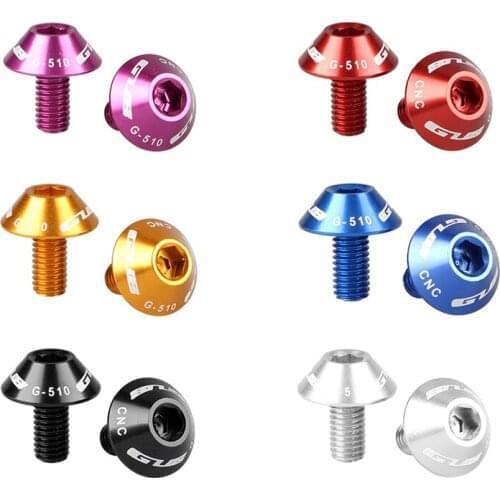 4pcs/lot GUB G-510 Bicycle Water Bottle Cage Bolts CNC 7075 Aluminum Alloy M5*12mm Screws Bike Holder Bracket Rack kettle