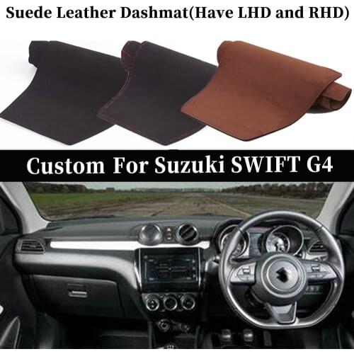 Accessories Car-styling Suede Leather Dashmat Dashboard Cover Dash Mat Carpet For Suzuki swift G4 2018 2019 2020 2021 LHD RHD