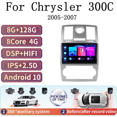 2 din android 9.0 Car Radio Video Multimedia Player for chrysler 300C Android 2005 2006 2007 Navigation car gps with cam no dvd