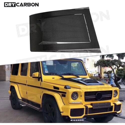 Car for G Class W463 Carbon Fiber Front Engine Hood Vents for Mercedes Benz G500 G550 G55 G65 B Style Car Body Kit 2008-2017