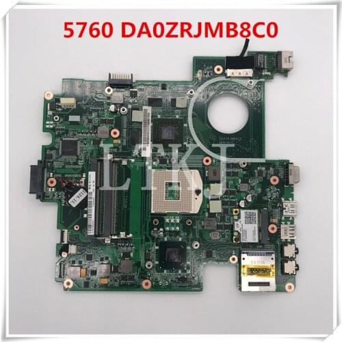 Free shipping For 5760 Laptop motherboard DA0ZRJMB8C0 HM65 DDR3 100% full Tested