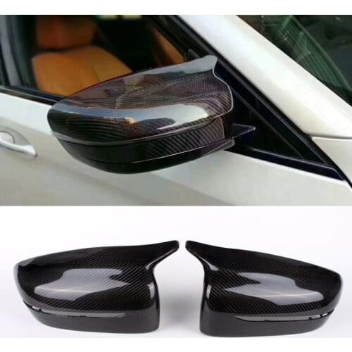 Horns tip Style Carbon fiber Right Driving Rearview mirror cover Fit For BMW G30 G38 5-Series 525i 528i 530i