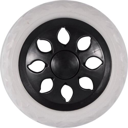 Black White Plastic Core Foam Shopping Trolley Cartwheel Casters
