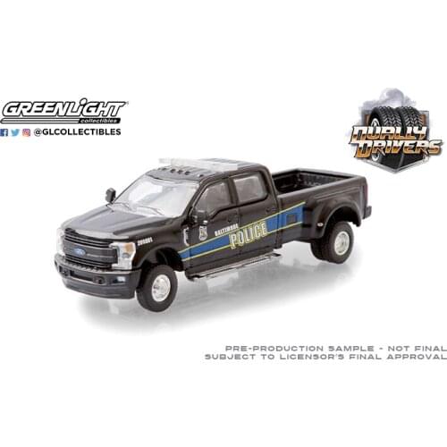 GreenLight 1:64 2019 Ford F-350 Dually - Baltimore Alloy model car Metal toys for childen kids diecast gift