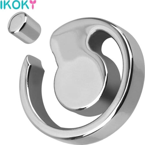 IKOKY Penis Rings Sex Toy for Men Scrotum Rings Ball Scrotum Stretcher Pendant Bondage Stainless steel Cock Ring Adults Product