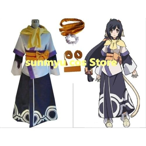 Utawarerumono Itsuwari no Kamen Kuon Cosplay Costume,Custom Size Clothes Halloween Wholesale