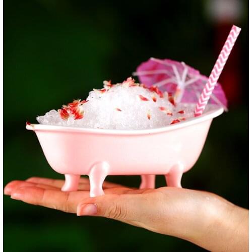 Creative Bathtub Cocktail Glass Tiki Wine Cup Bar Charms Sorbet Smoothie Milkshake Cold Drink Glasses Container
