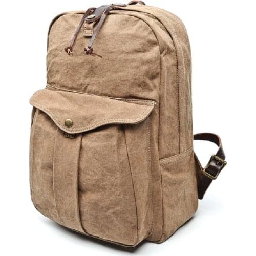 M382 New Arrive High-grade Pure Cotton Simple Canvas Backpack Fashion Art backpack Men Women Large Capacity Schoolbag College
