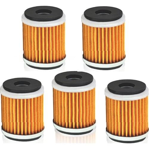 5PCS Motorcycle Oil Filter for Yamaha YFZ450 YFZ450R YFZ450W YFZ450X YZ250F YZ450F WR250F HUSQVARNA TE125 SMS4 125 2007-2013
